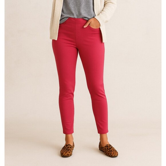Faded Glory Jeggings XL 16-18 Women’s Stretch Pull On Pants Pink Full Length NWT - Picture 1 of 10